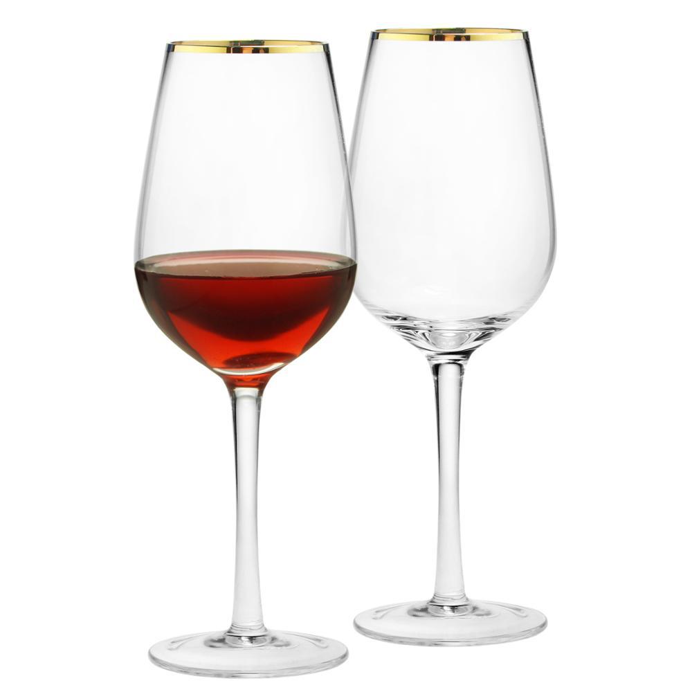 Highball Glass Set - Gold Rimmed Highball Glass Red Wine