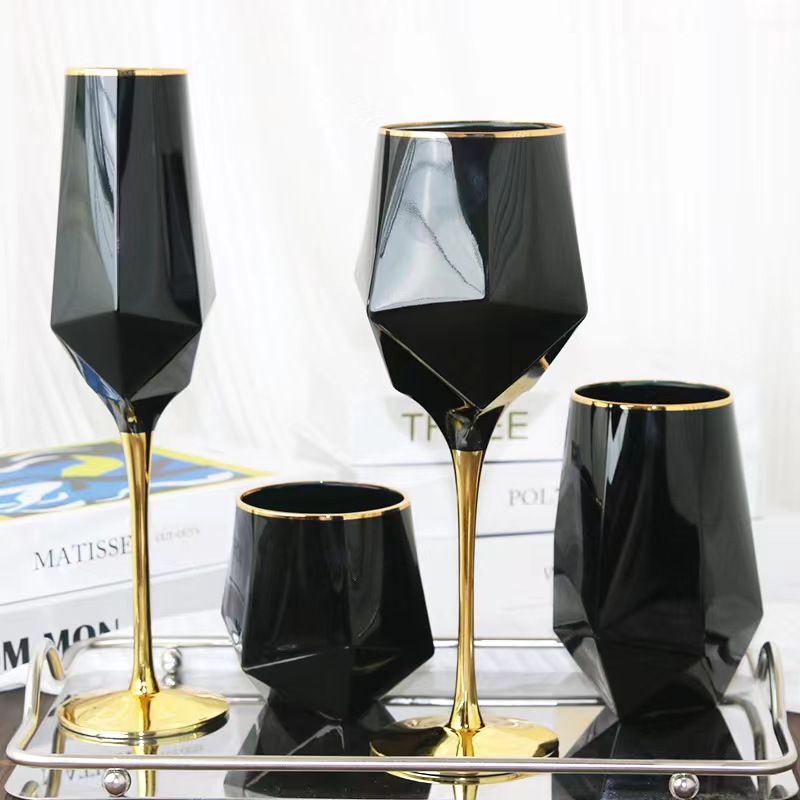 Highball Glass Set - 23 Ounces Black Blind Tasting Phnom