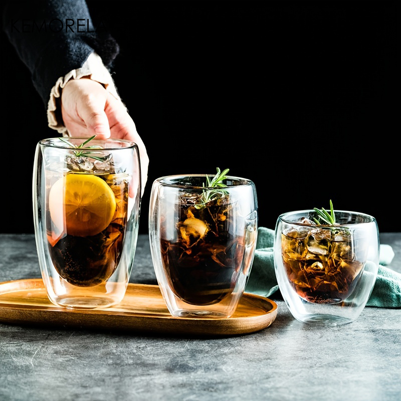 Highball Glass Set - 1PCS Heat-Resistant Double Wall Glass Cup