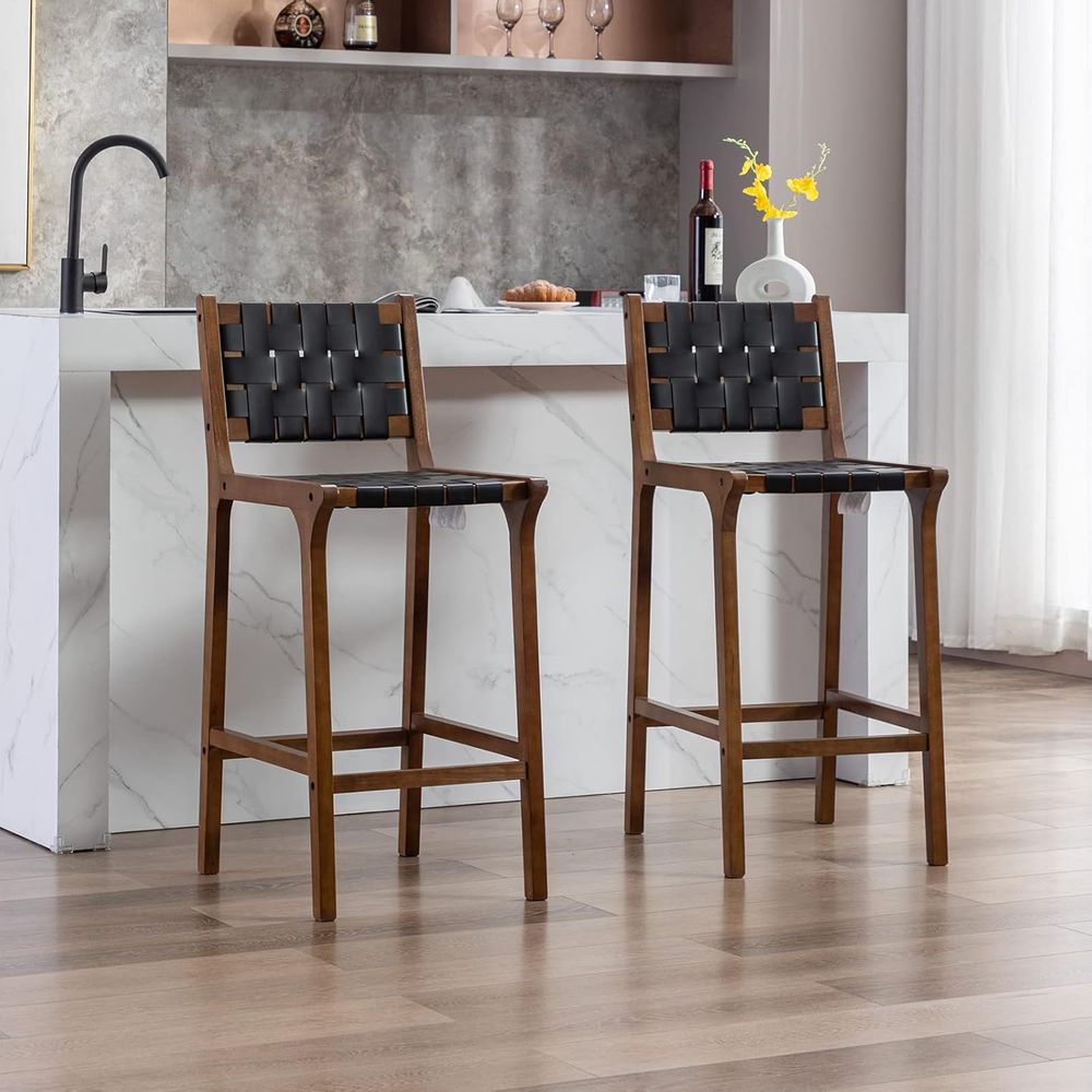 Set of 2 Wooden Bar Stools, Bl - Home Bar Stools review and price
