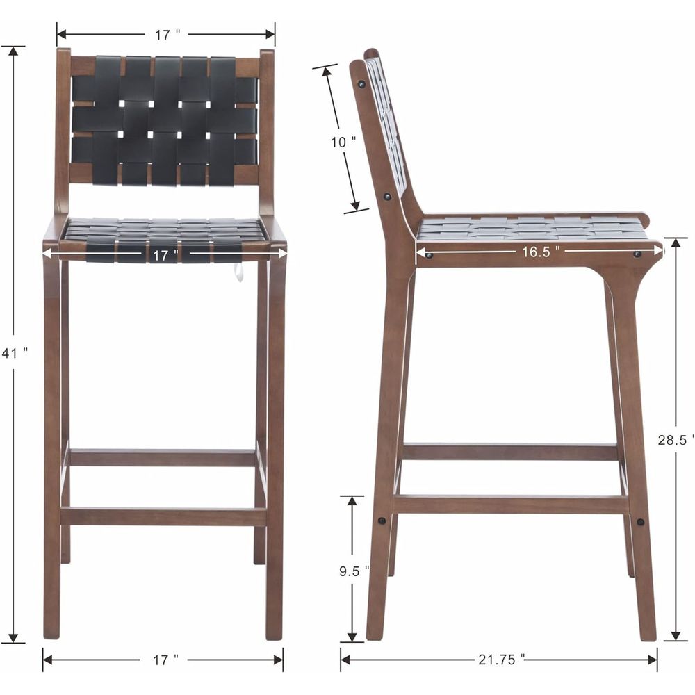 Set of 2 Wooden Bar Stools, Bl - Home Bar Stools review and price