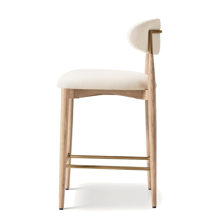 New Style Nordic Fabric Wood C - Home Bar Stools review and price