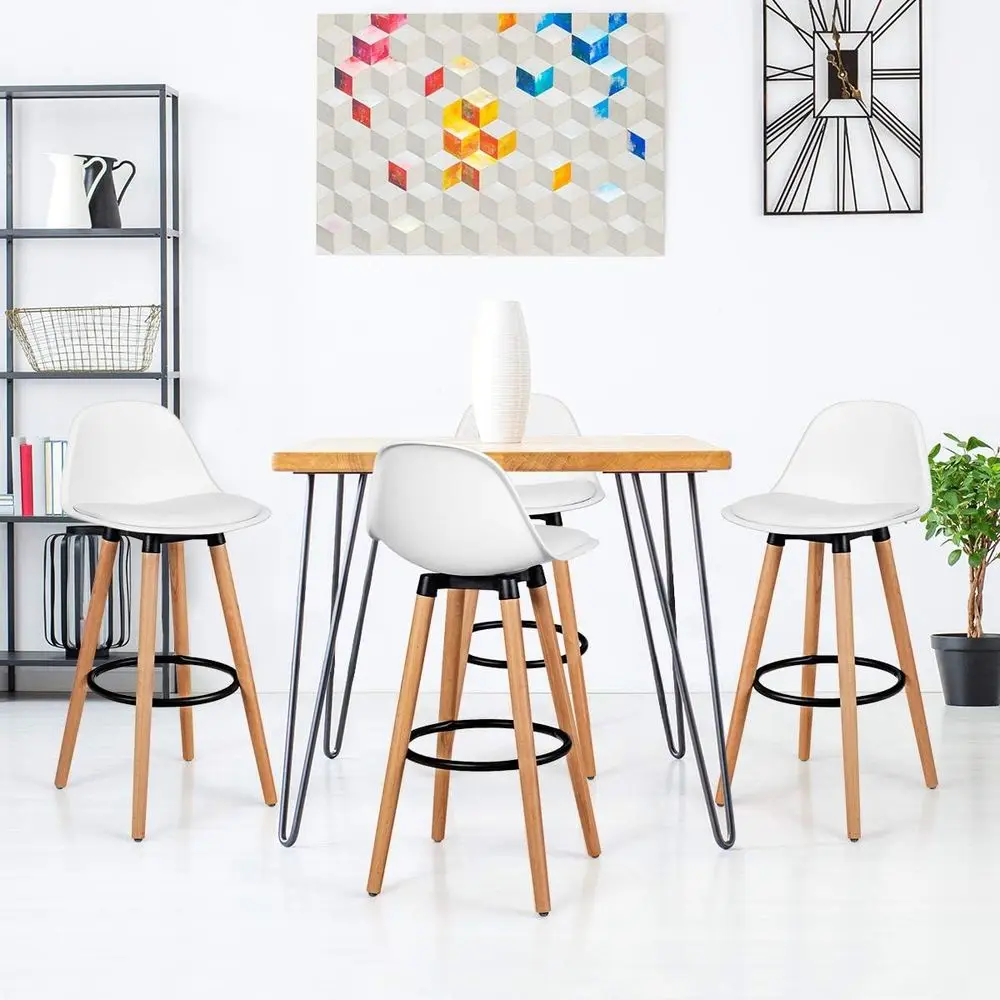 Set of 4 Bar Stools with PU Le - Home Bar Stools review and price