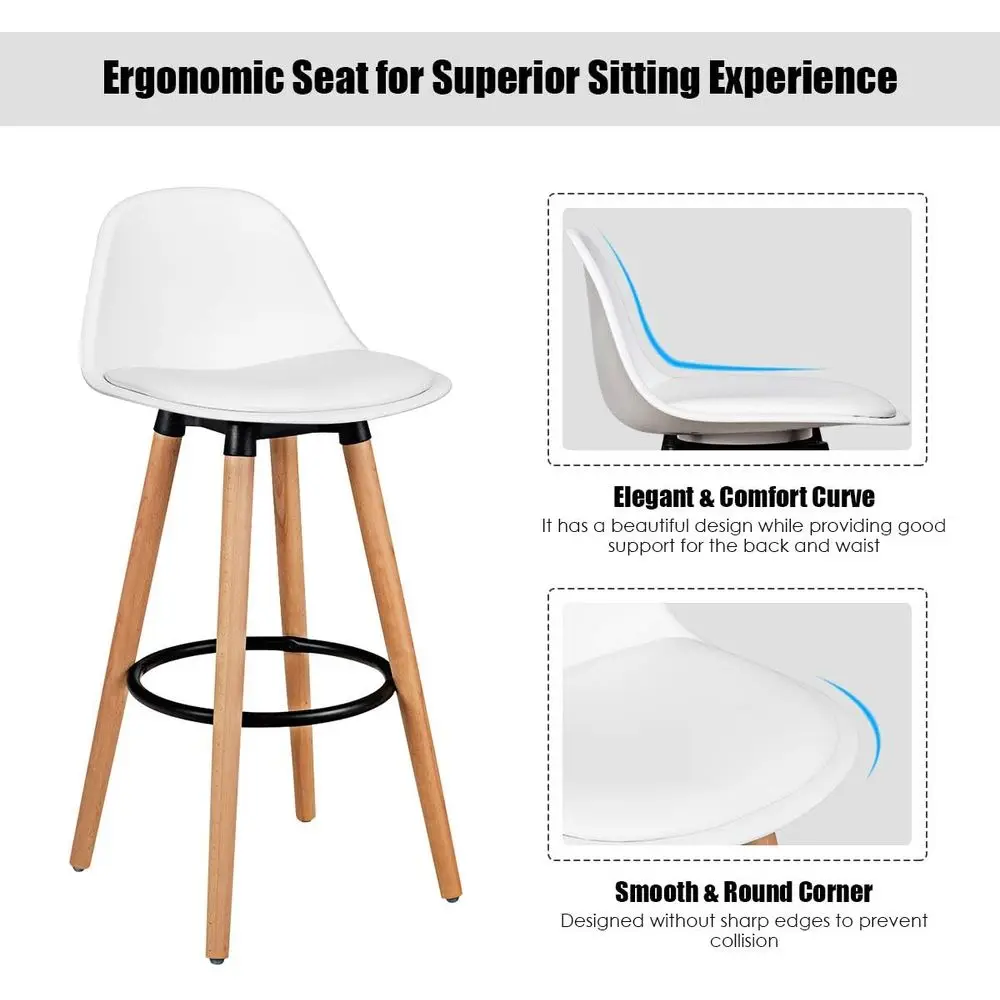Set of 4 Bar Stools with PU Le - Home Bar Stools review and price