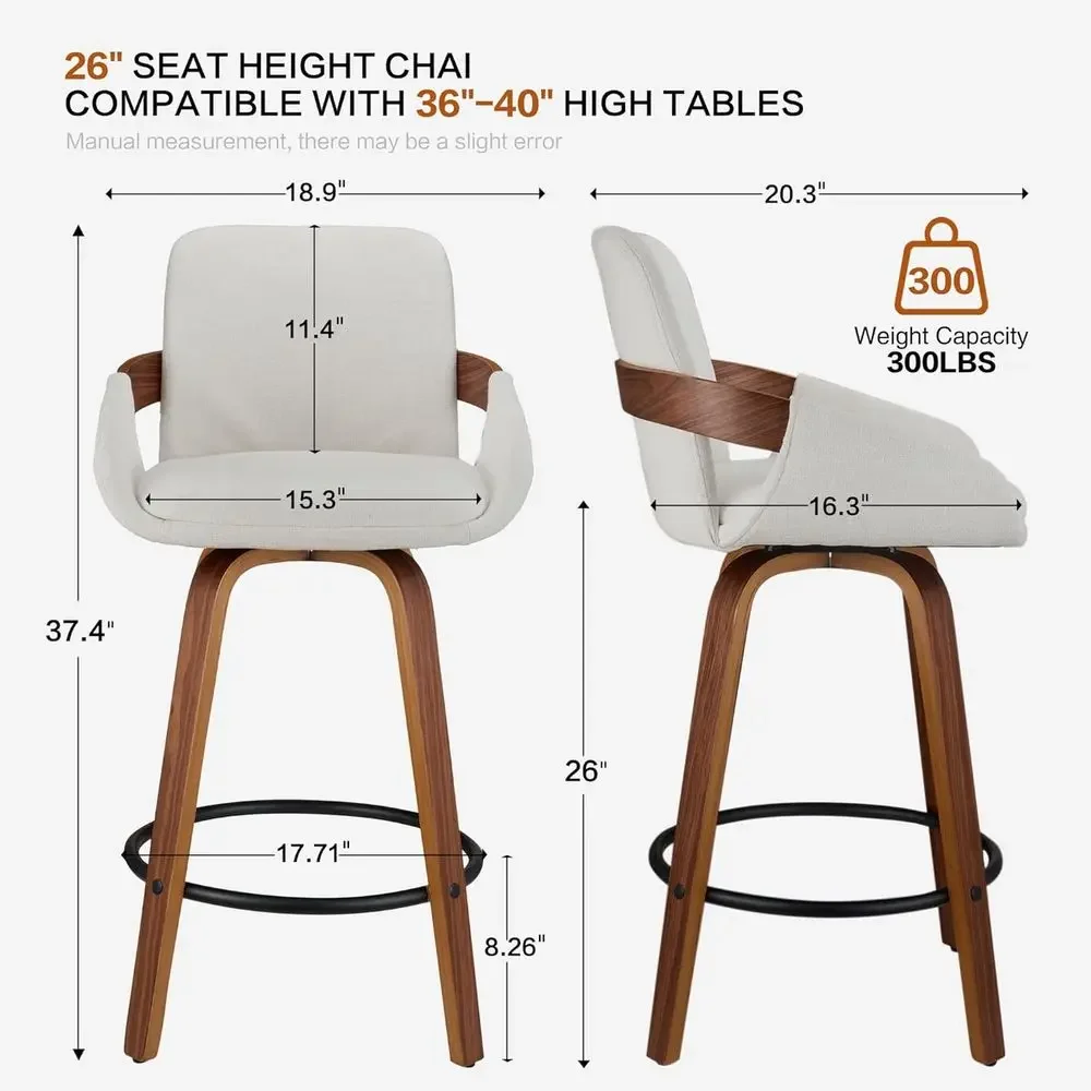 Beige Fabric Swivel Bar Stools - Home Bar Stools review and price