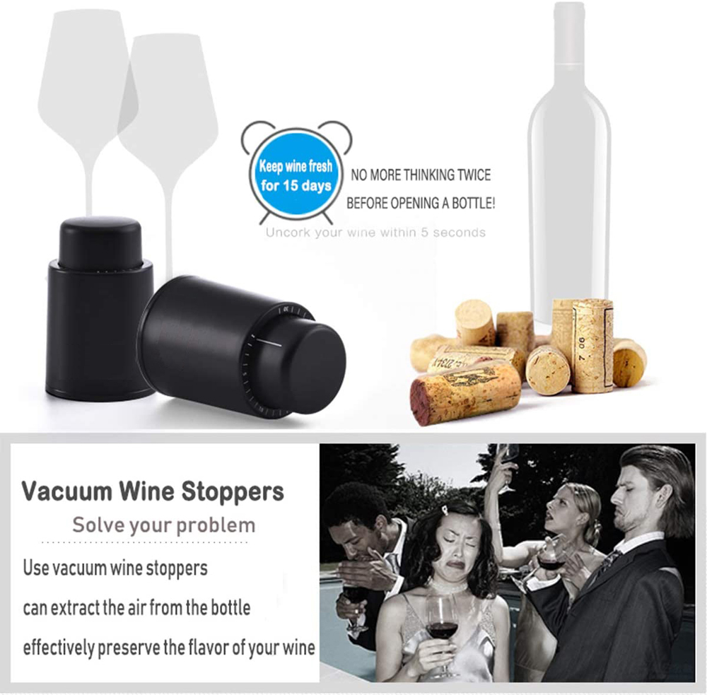 Vacuum Wine Bottle Stopper Sea - Wine Preservation Pump review and price