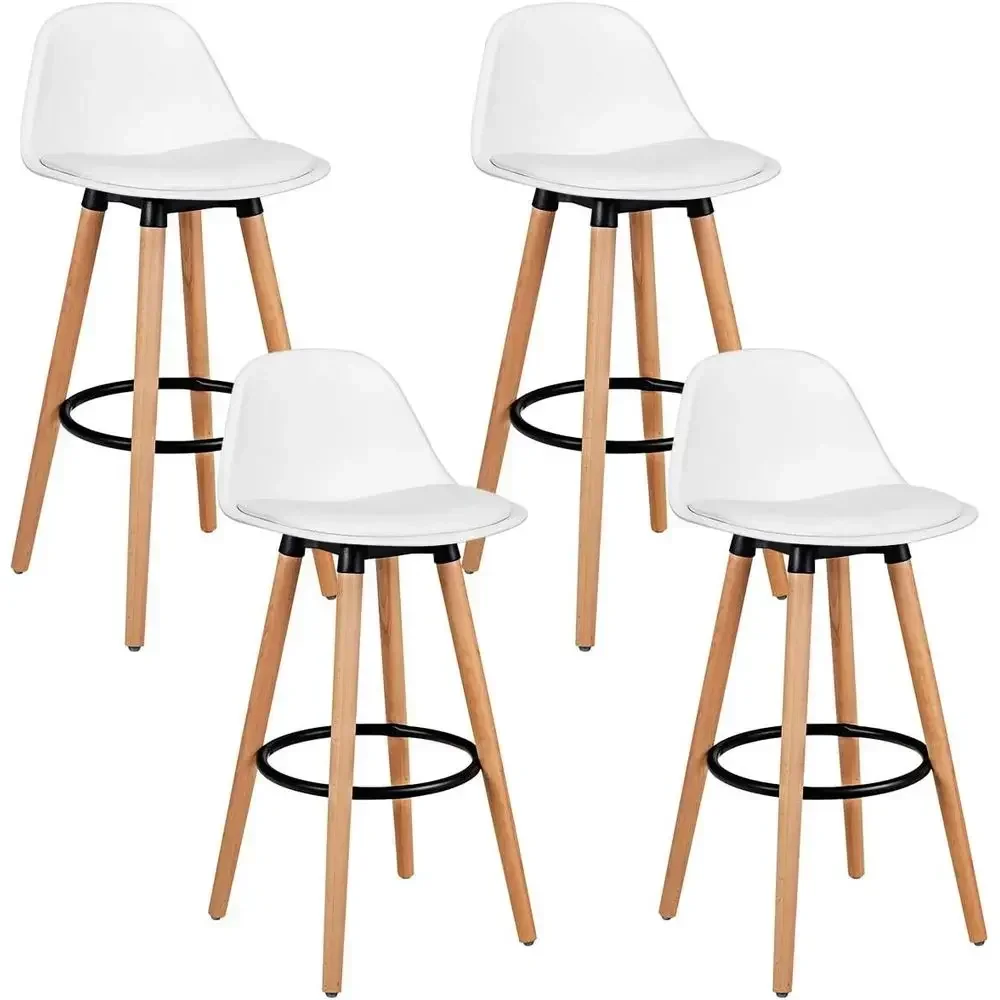 Set of 4 Bar Stools with PU Le - Home Bar Stools review and price