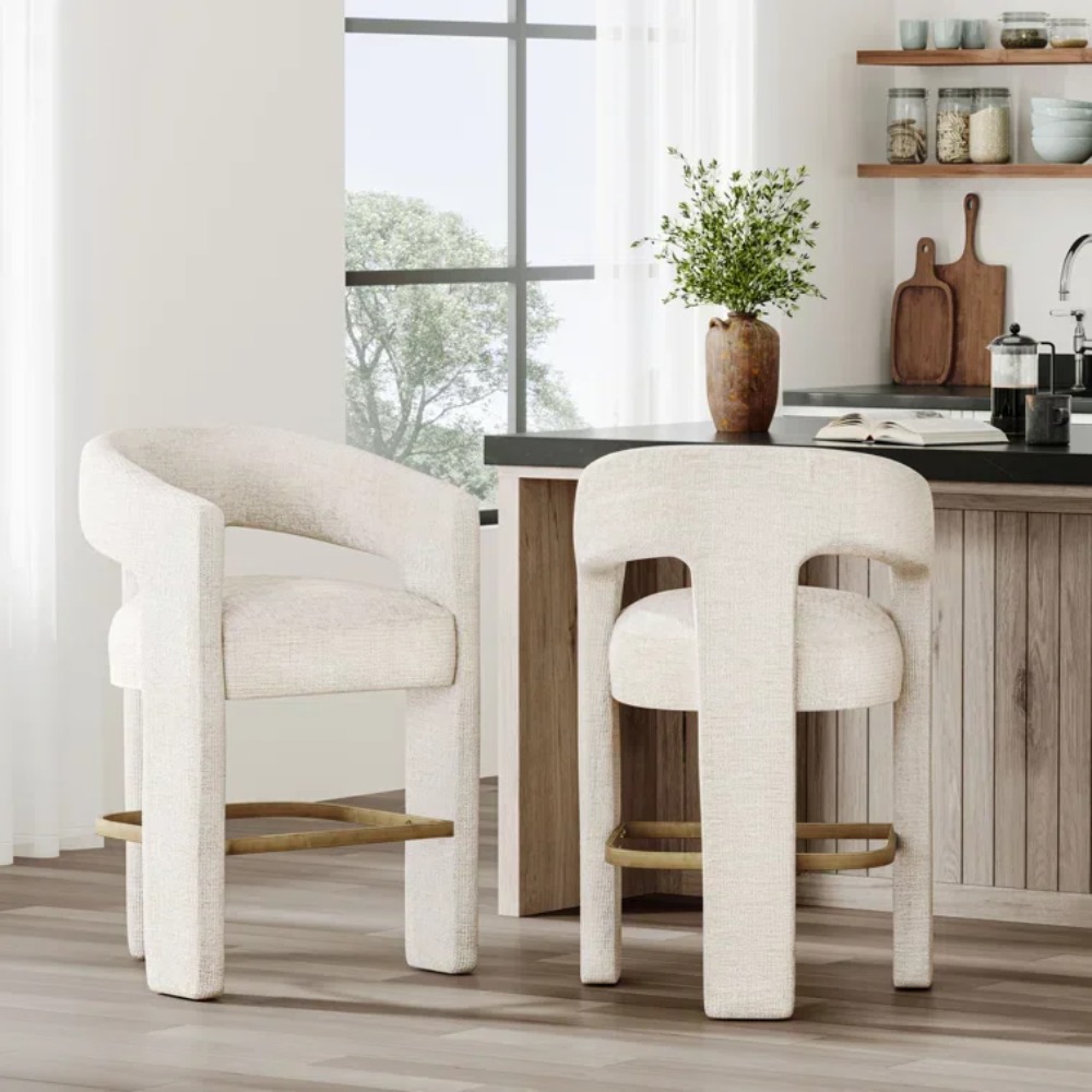 Modern Upholstered Counter Sto - Home Bar Stools review and price