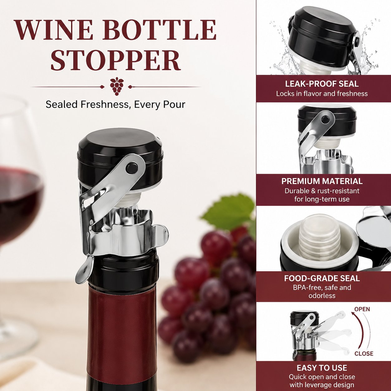 Cabilock 3pcs Stainless Steel  - Wine Preservation Pump review and price