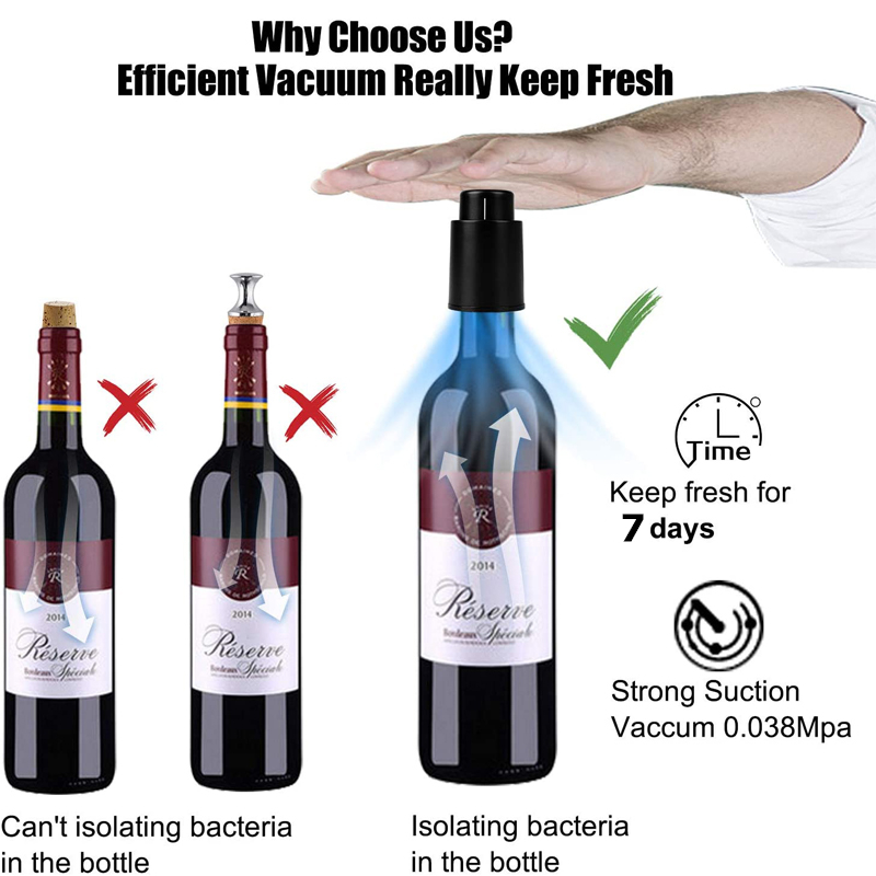 LMETJMA Wine Bottle Stoppers R - Wine Preservation Pump review and price